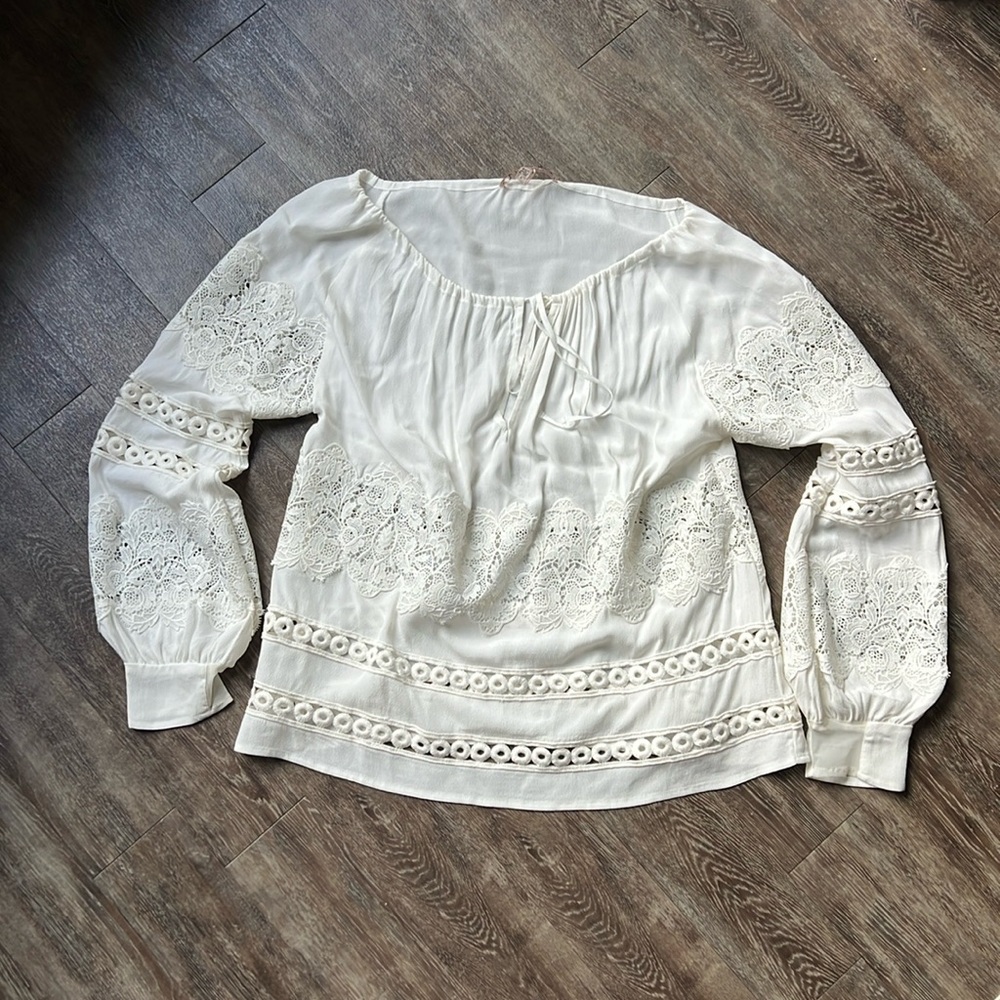 For Love & Lemons lace detail top NWOT
